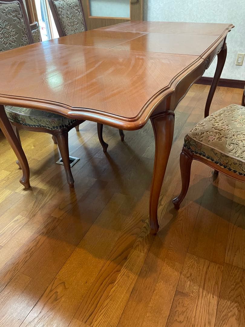 希少！　マルニ家具　アンティーク　伸長式　ダイニングテーブル　エクステンション