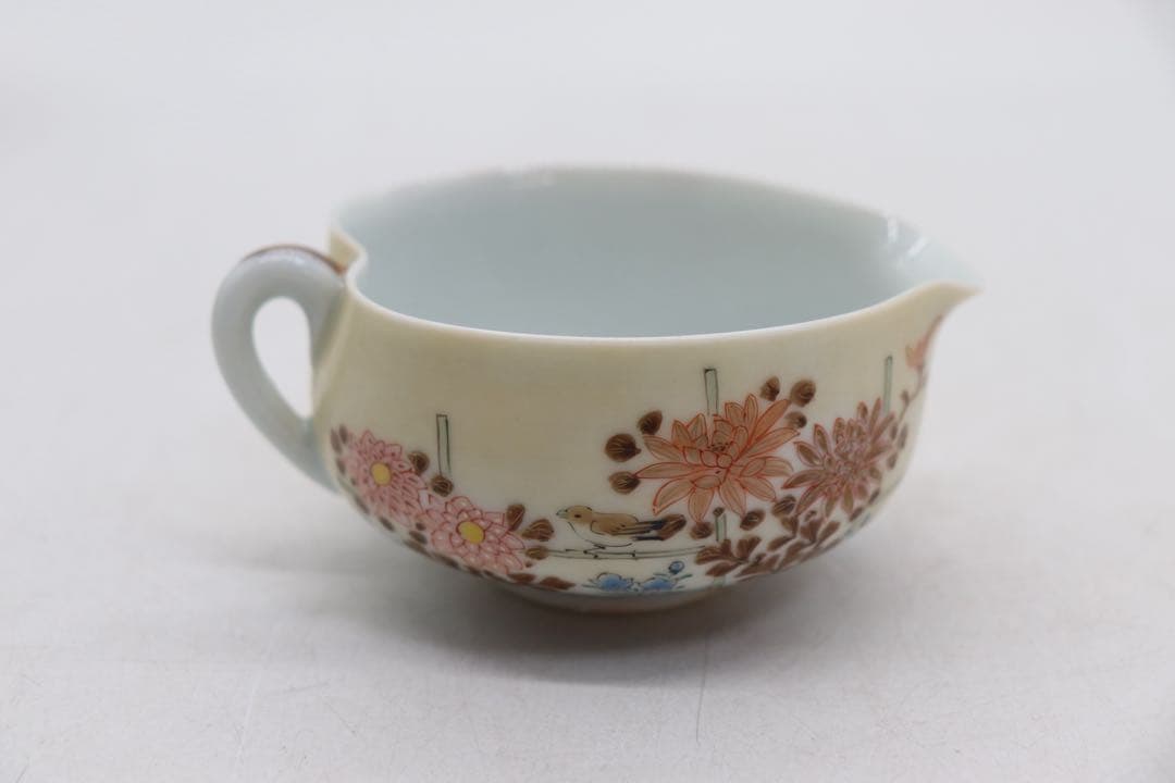 時代　九谷長寿　煎茶器　菊紋　共箱　送料込み251130