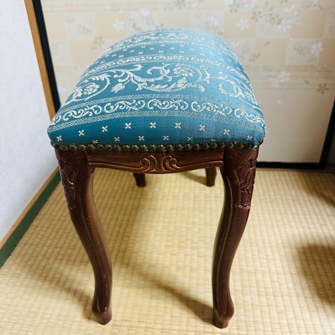 美品✨ イタリア アンティーク スツール オットマン 猫脚 クラシカル