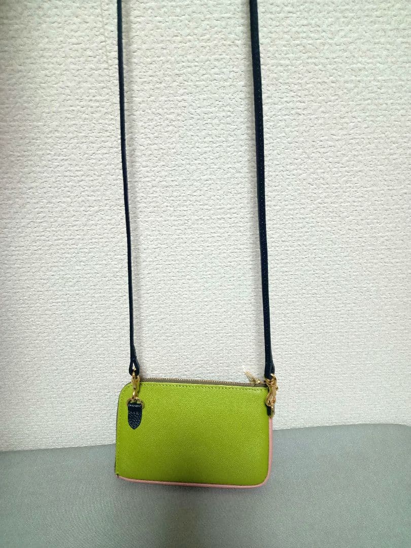 美品【ADMJ earパピヨネ別注】L字お財布ショルダー　ミニウォレット