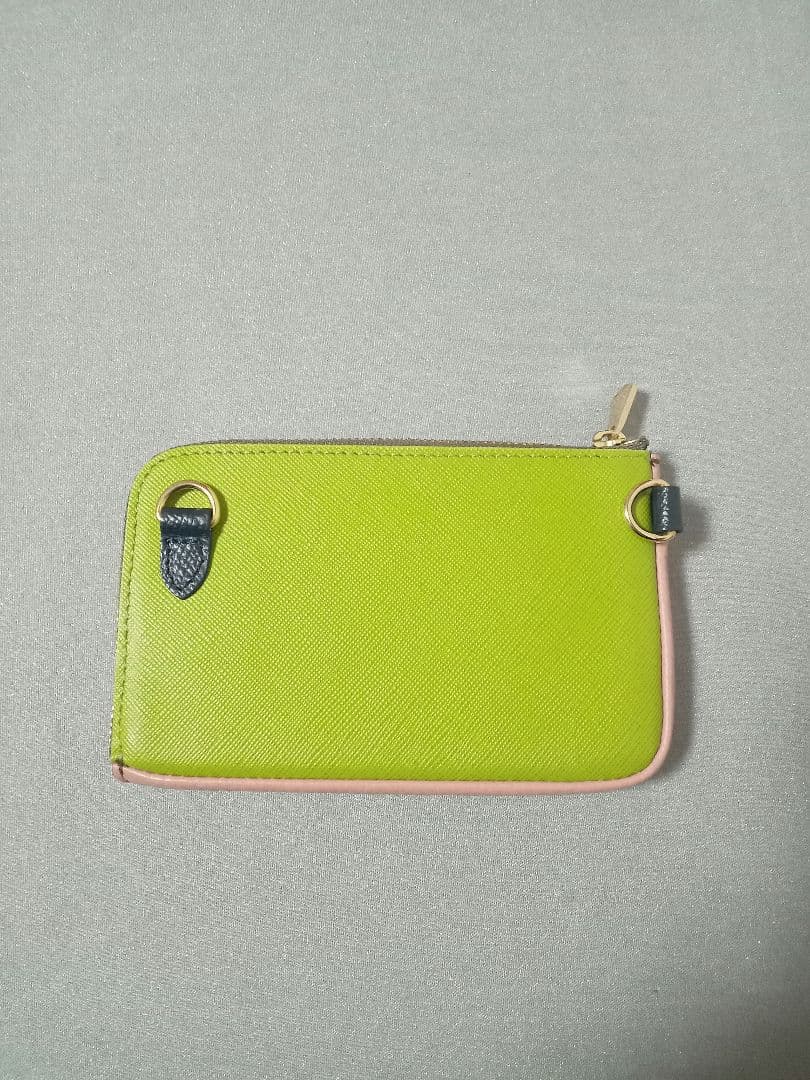 美品【ADMJ earパピヨネ別注】L字お財布ショルダー　ミニウォレット