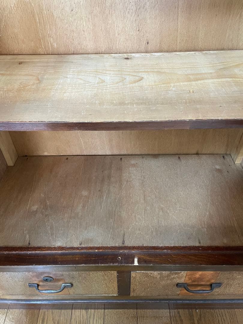 木製チェッカー模様　収納棚