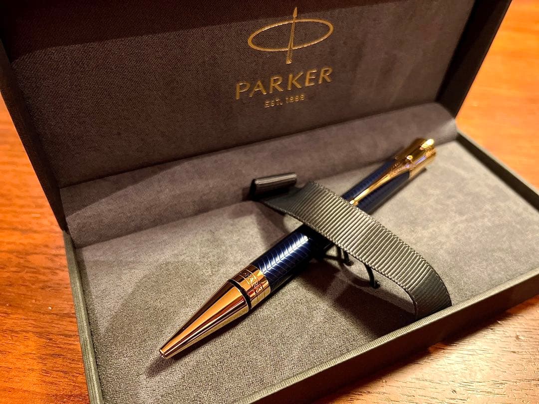 パーカー デュオフォールド プレステージ ブルーシェブロンGT ボールペン