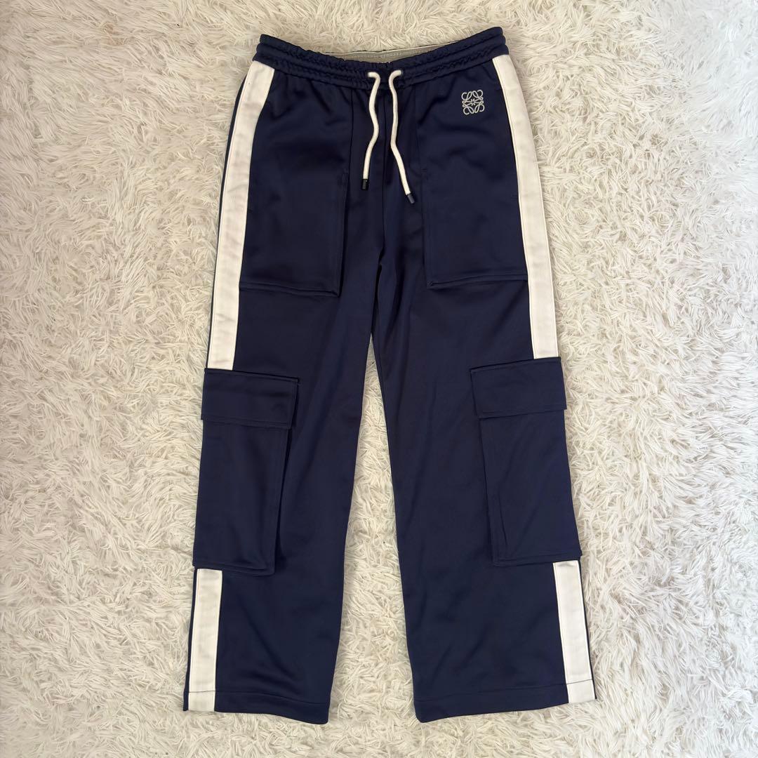 LOEWE(ロエベ) アナグラム トラックカーゴパンツ ネイビー XS　刺繍