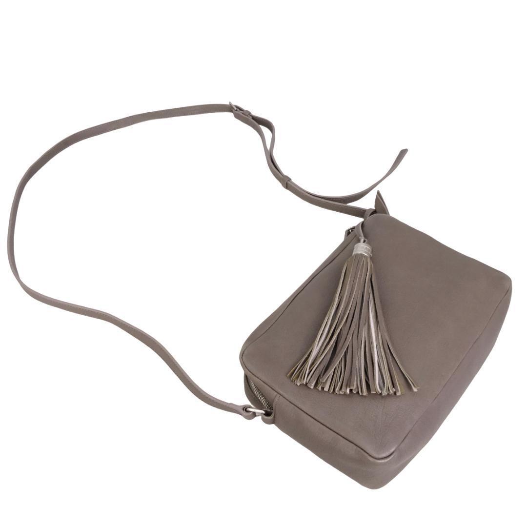 本物 美品 ■サンローラン パリ■YSL タッセル クロスボディ カメラバッグ