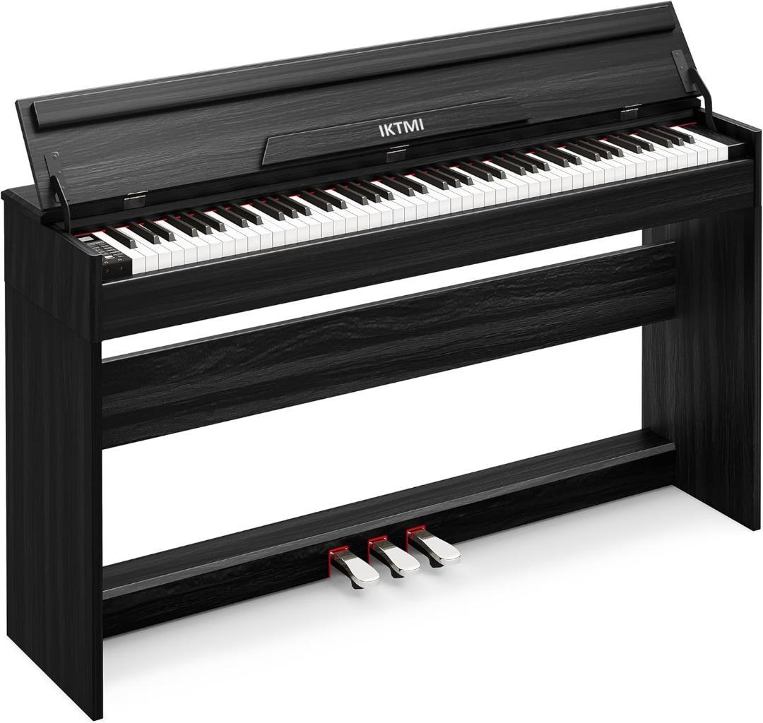 年始特別価格✨ 木製 電子ピアノ 88鍵盤 スタンド一体型 ペダル付き
