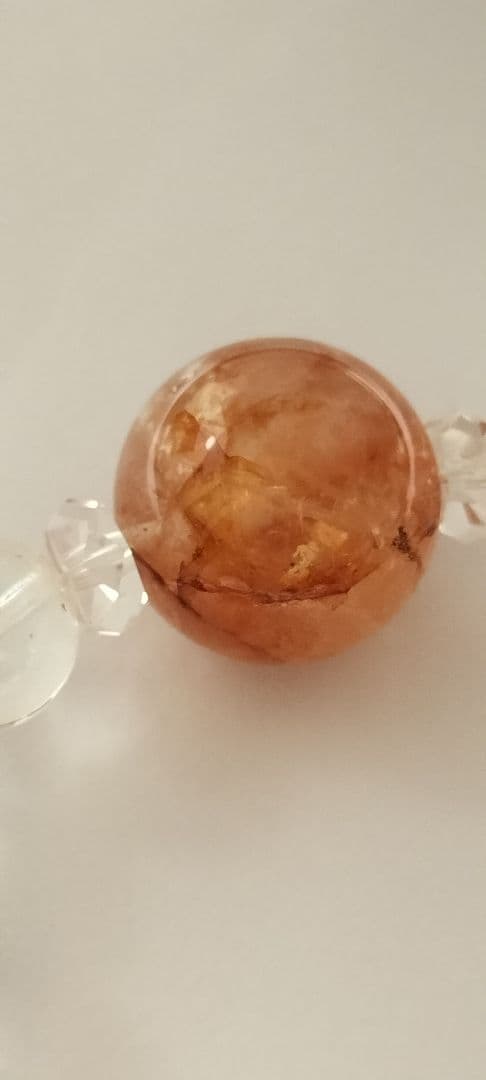 まさ　希少大珠ライモナイトインクォーツ18ミリ　大珠アイリスクォーツ