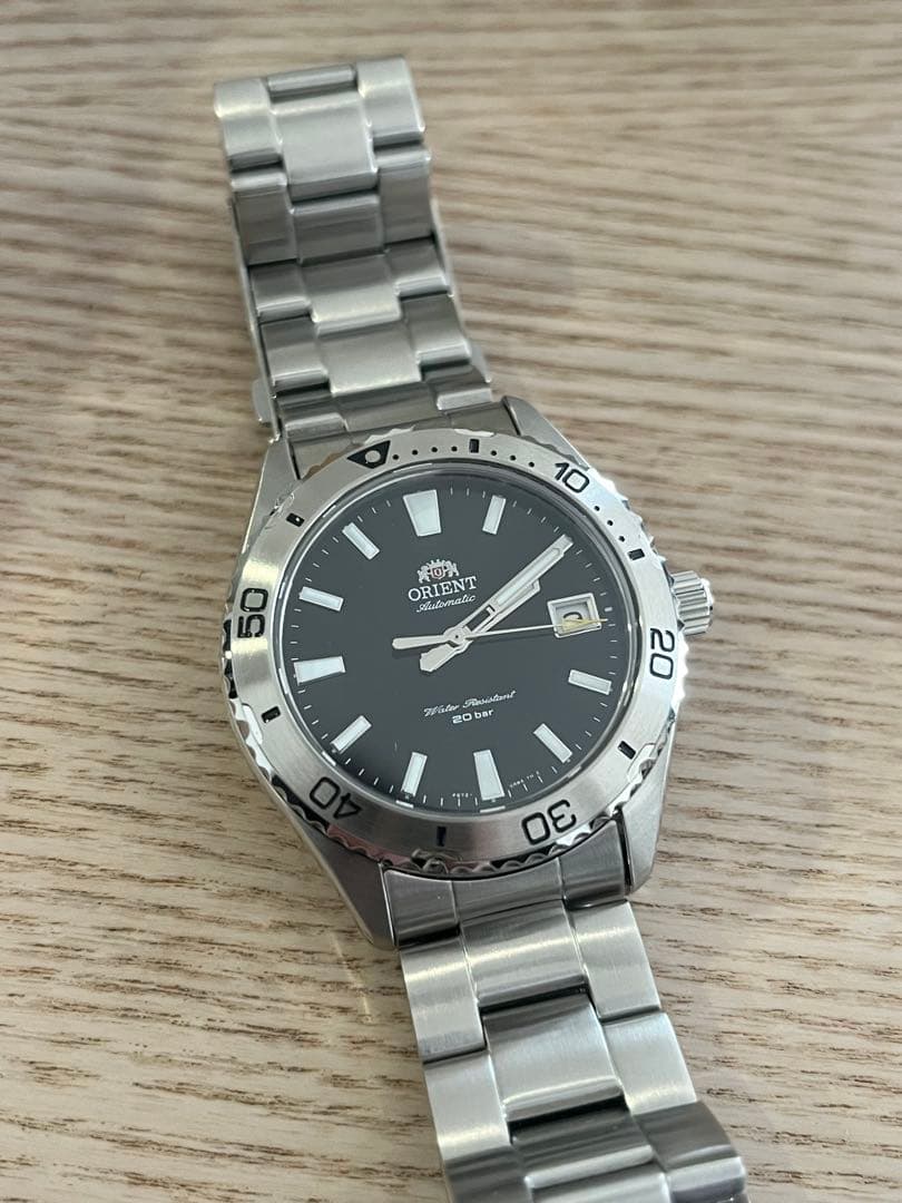 ORIENT Mako40 マコ40 自動巻き時計 黒文字盤 200m防水