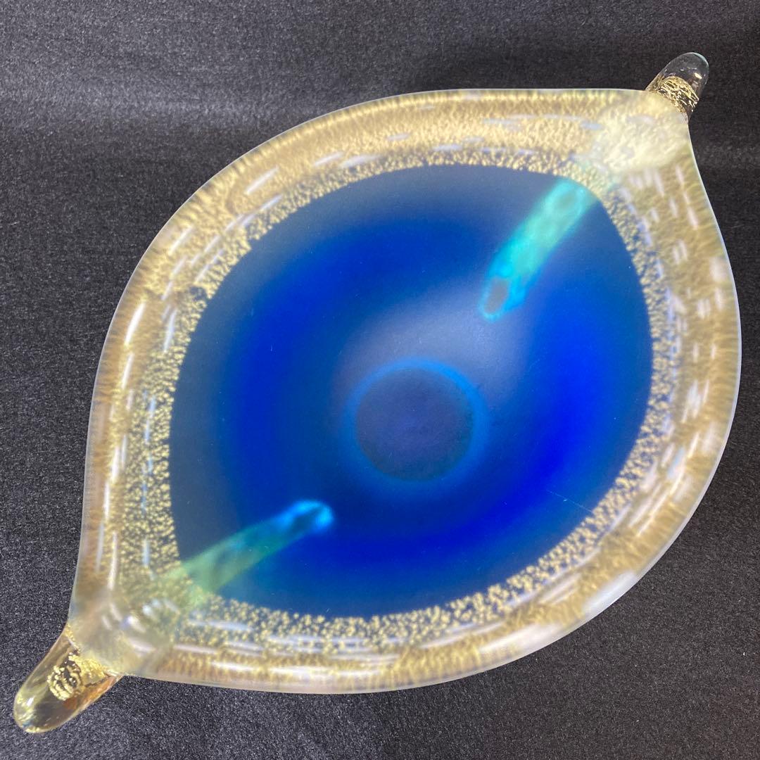 黒木国昭 金彩 硝子 ガラス 花器 鉢 器 硝子