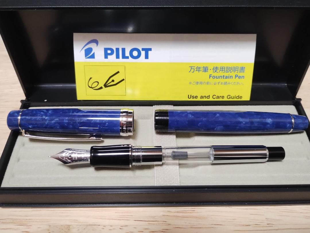 新品 PILOT レガンス青 万年筆 F