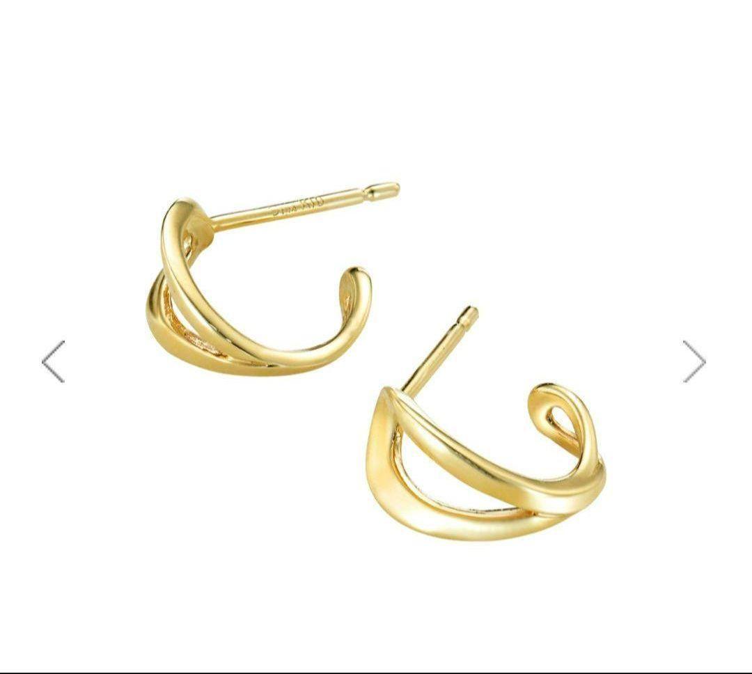 STAR JEWELRY MINI HOOP P K10ゴールド ピアス