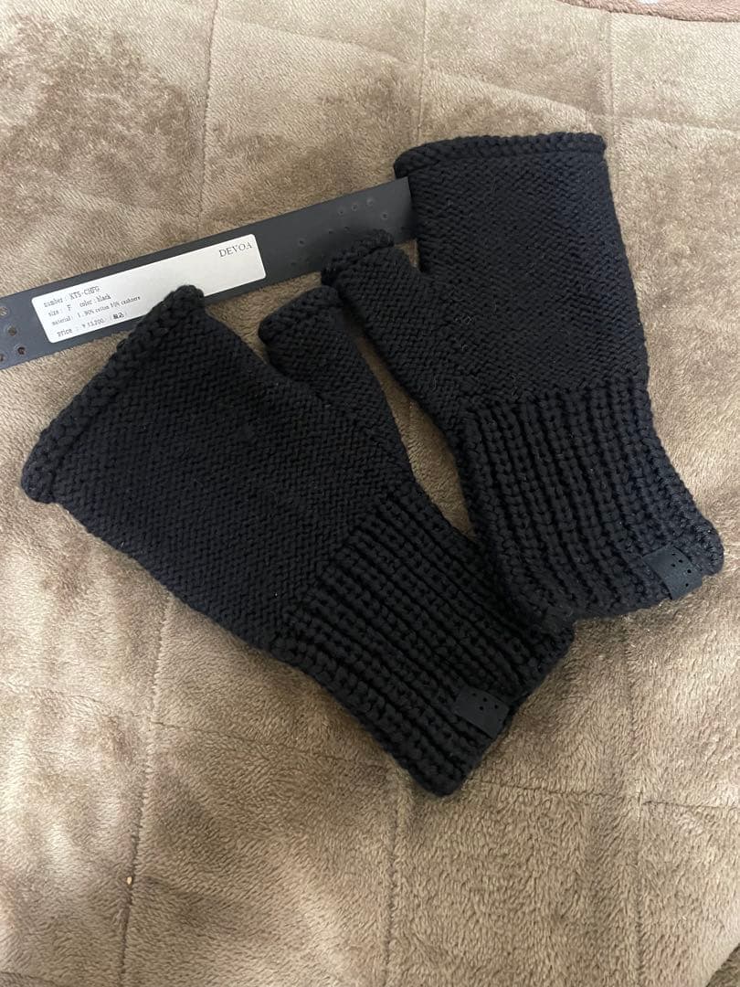 小物 DEVOA Knit glove cotton / cashmere