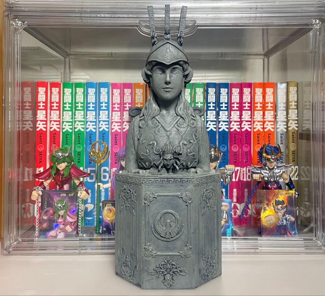 聖闘士星矢 アテナ像胸像 火時計 台座付き 海外製 聖闘士聖衣神話EX