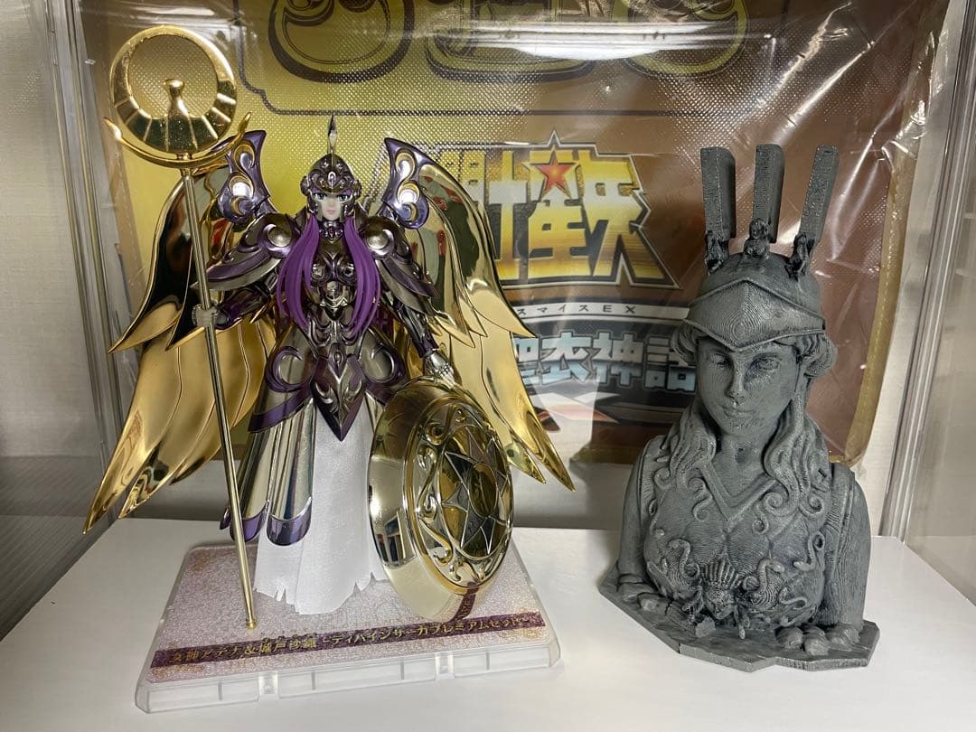 聖闘士星矢 アテナ像胸像 火時計 台座付き 海外製 聖闘士聖衣神話EX