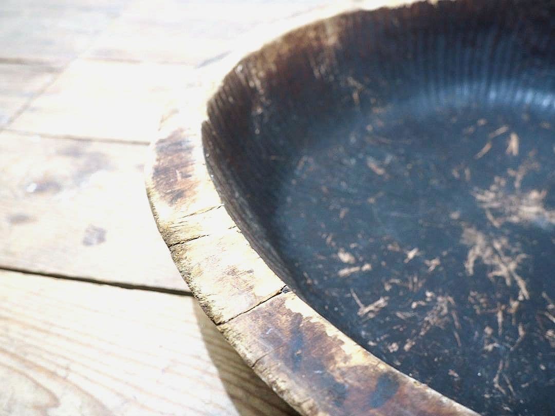 1320 W50cm レトロなこね鉢　捏ね鉢　蕎麦打ち　うどん　古道具　木皿