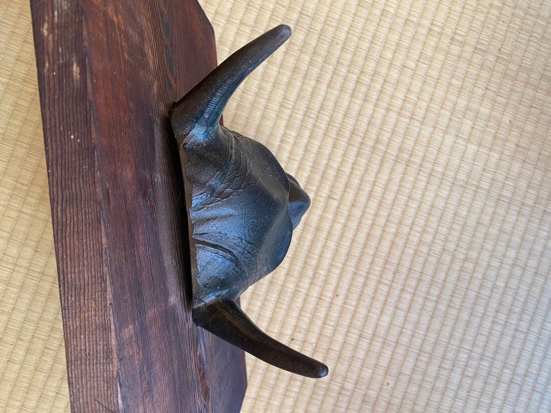 南部鉄器 般若面 壁掛け 木製台座付き 和風インテリア