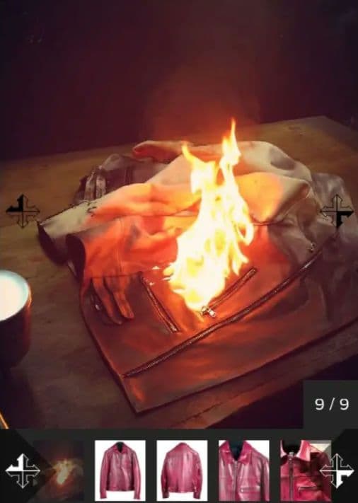 1*8様 完売品STRUM バーニングダイ シングルライダース サイズM