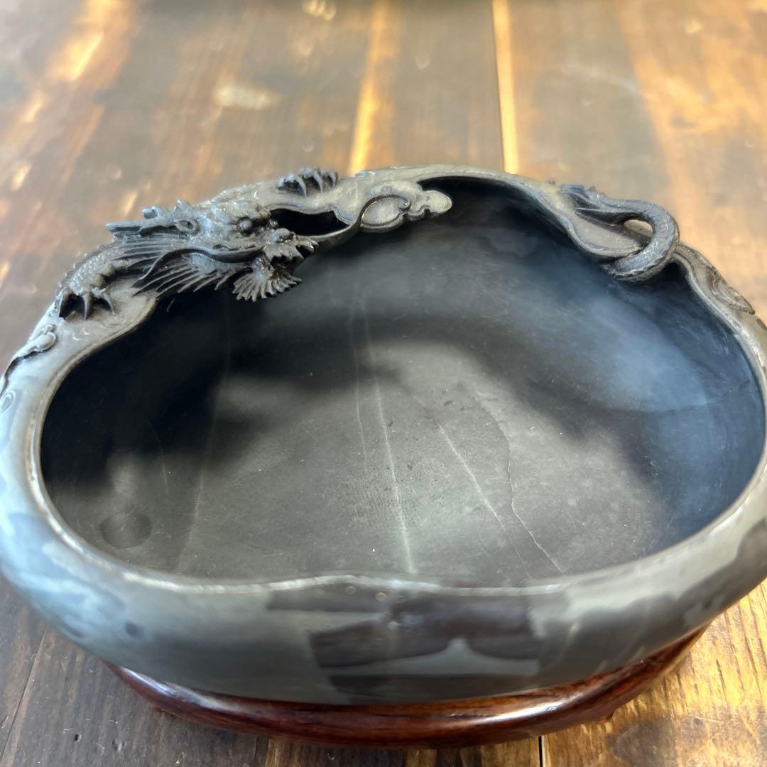 7*7様 書道 硯 老坑水盂雲龍型　美術品　芸術品　骨董品　工芸品　最高級　逸品