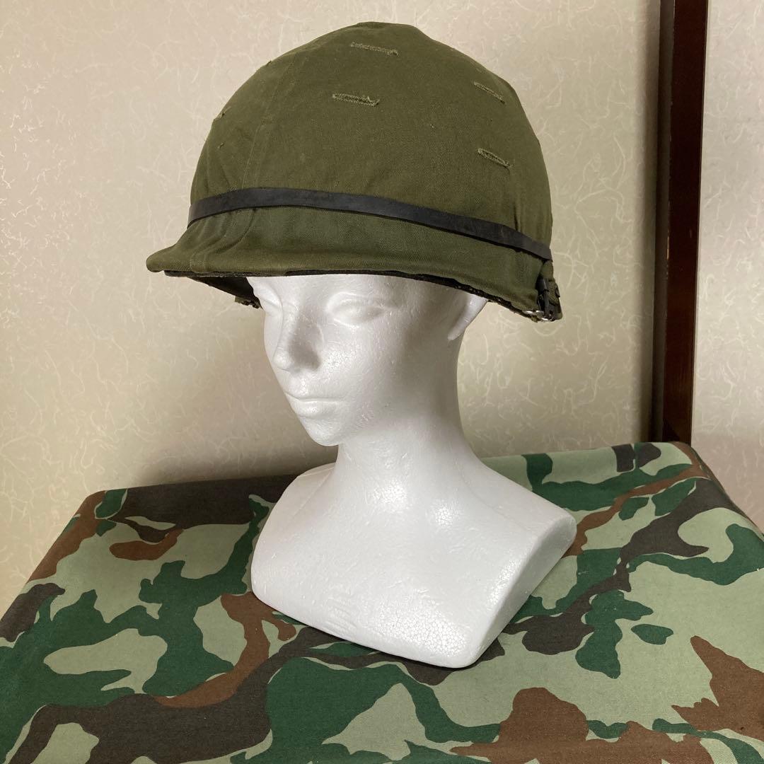 米軍　M1　M2　スチールポットヘルメット ＯＤカバー付
