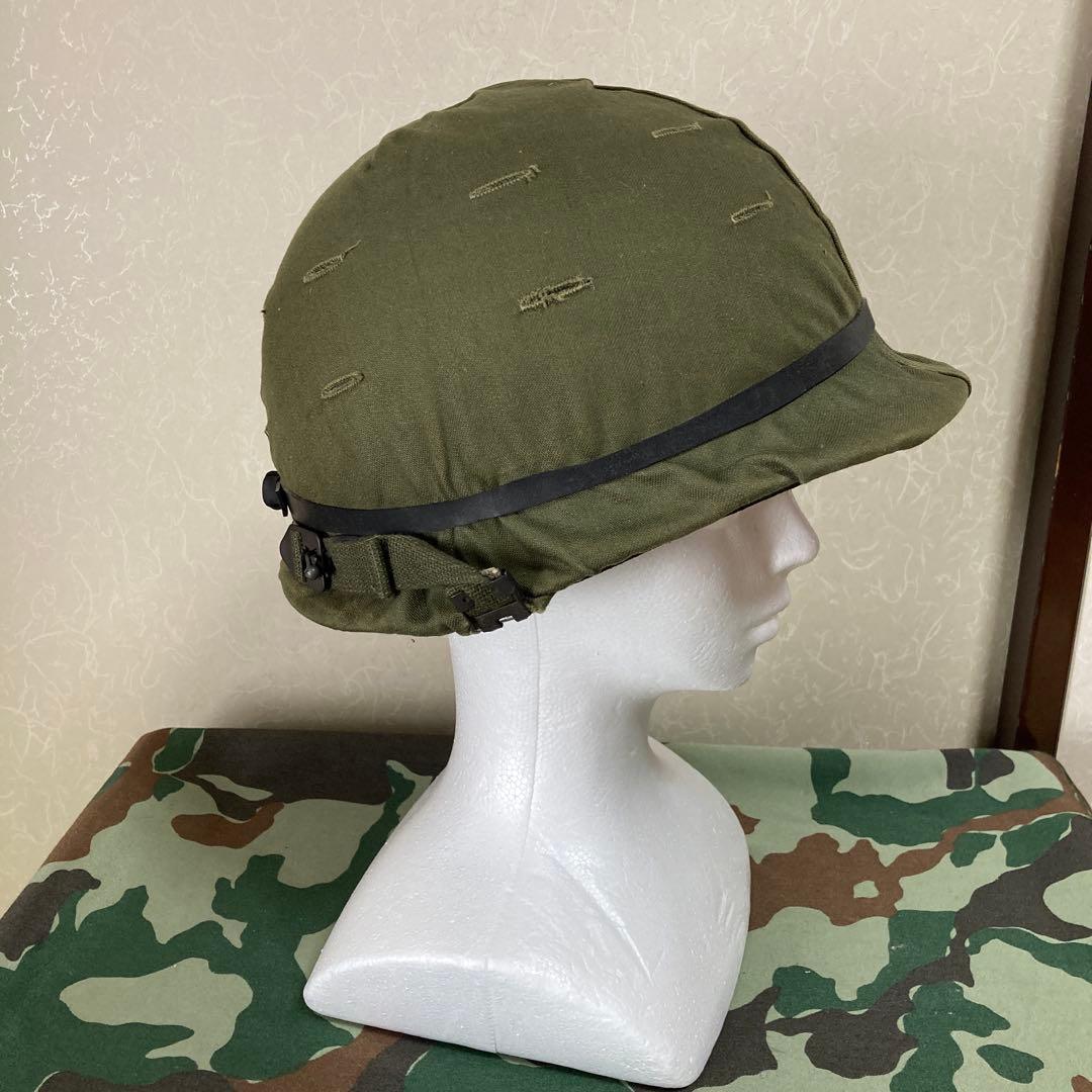 米軍　M1　M2　スチールポットヘルメット ＯＤカバー付