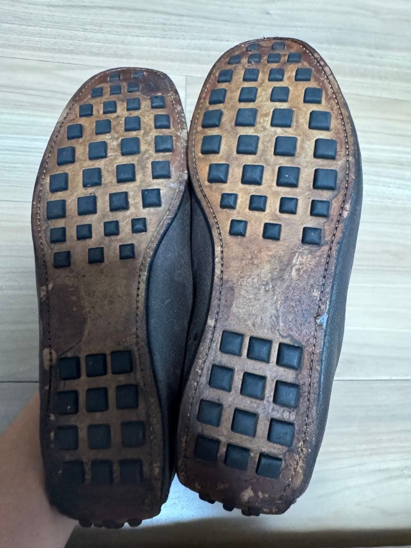 エルメス レザー モカシン シューズ ドライビングシューズ 純正シューズ袋付