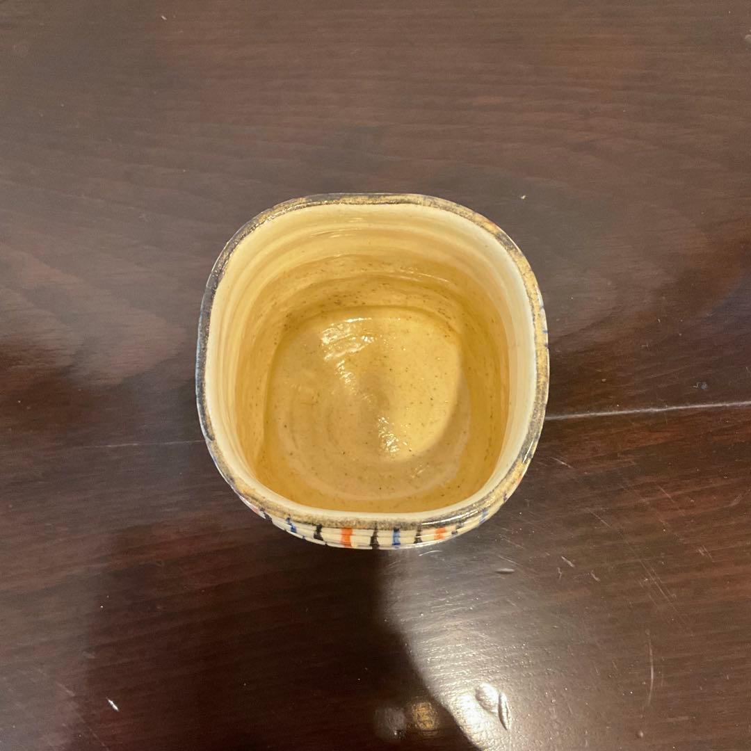 瀬戸 四方 麦藁手 筒向付 火入 湯呑 時代物