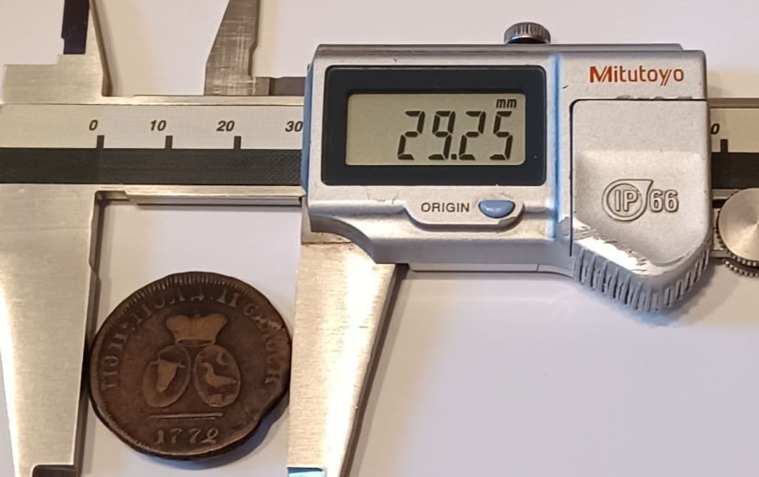 1772年(254年前)ワラキア公国 モルダヴィア公国の3デンギ銅貨