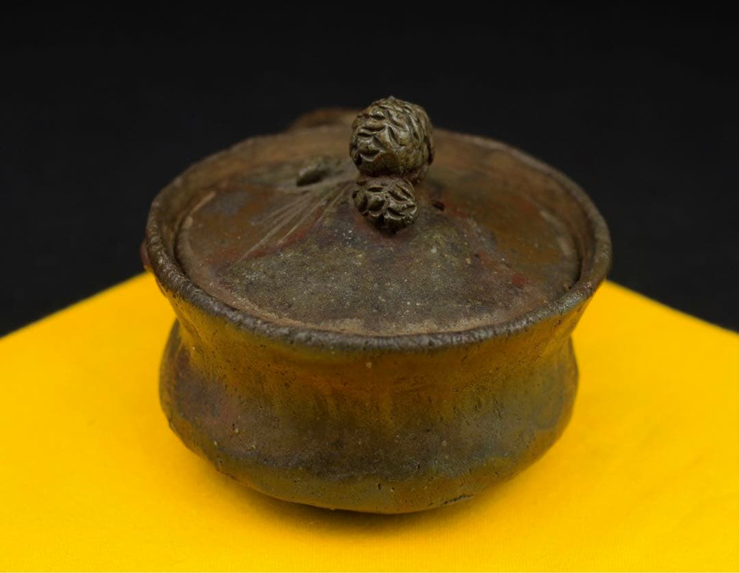 備前焼 森宝山作 宝山 希少 手造松の実摘み 宝瓶 急須