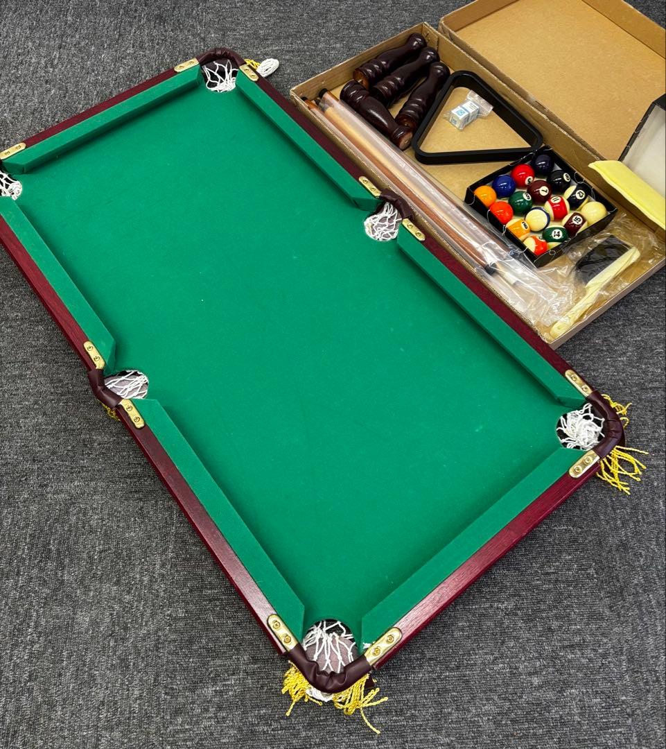 木製 コンパクトビリヤード テーブルセット 約92×50×20cm