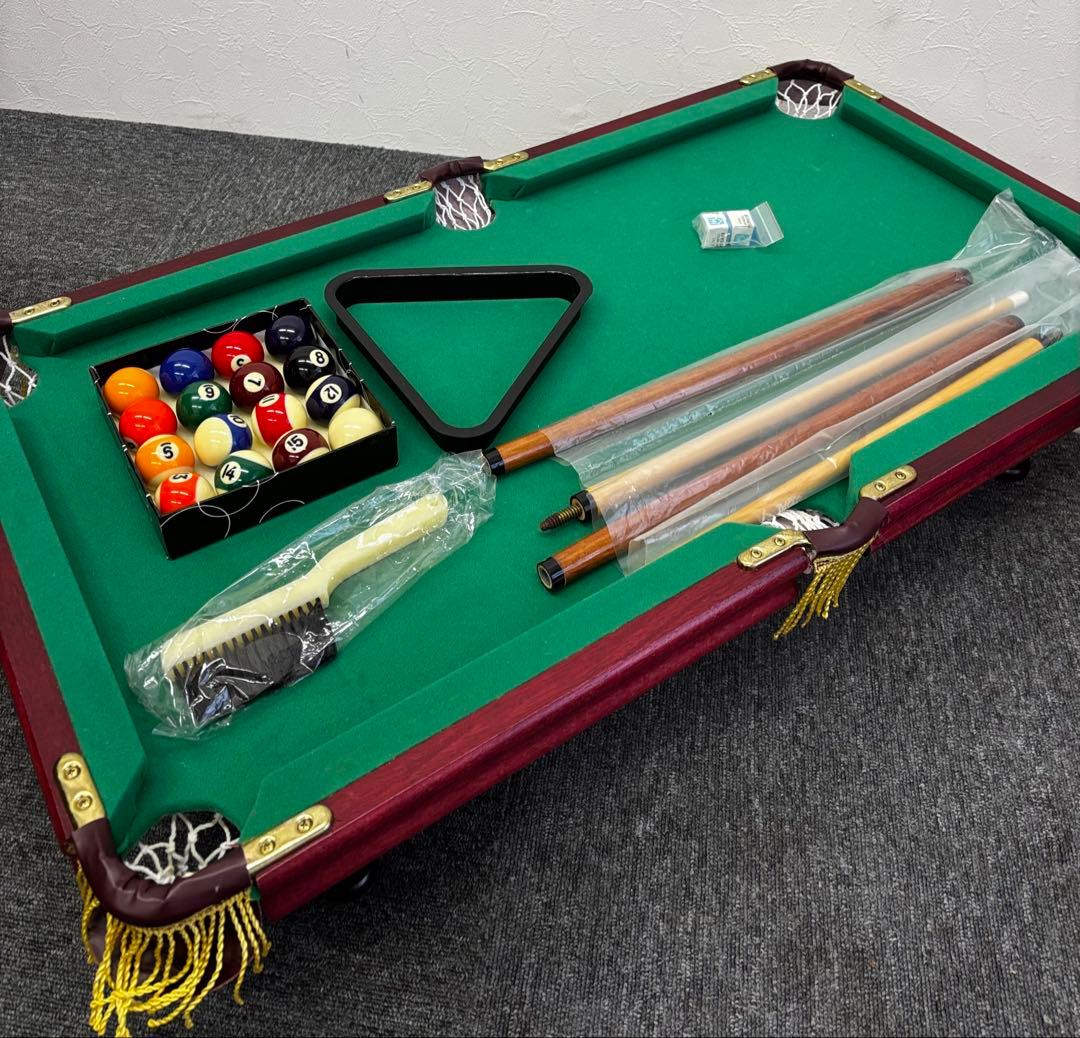木製 コンパクトビリヤード テーブルセット 約92×50×20cm