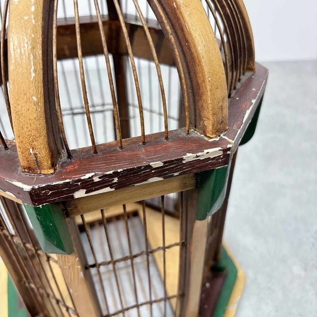 鳥籠　トリカゴ　鳥かご　底部開閉　側面開閉　レトロ　ヴィンテージ　オシャレ