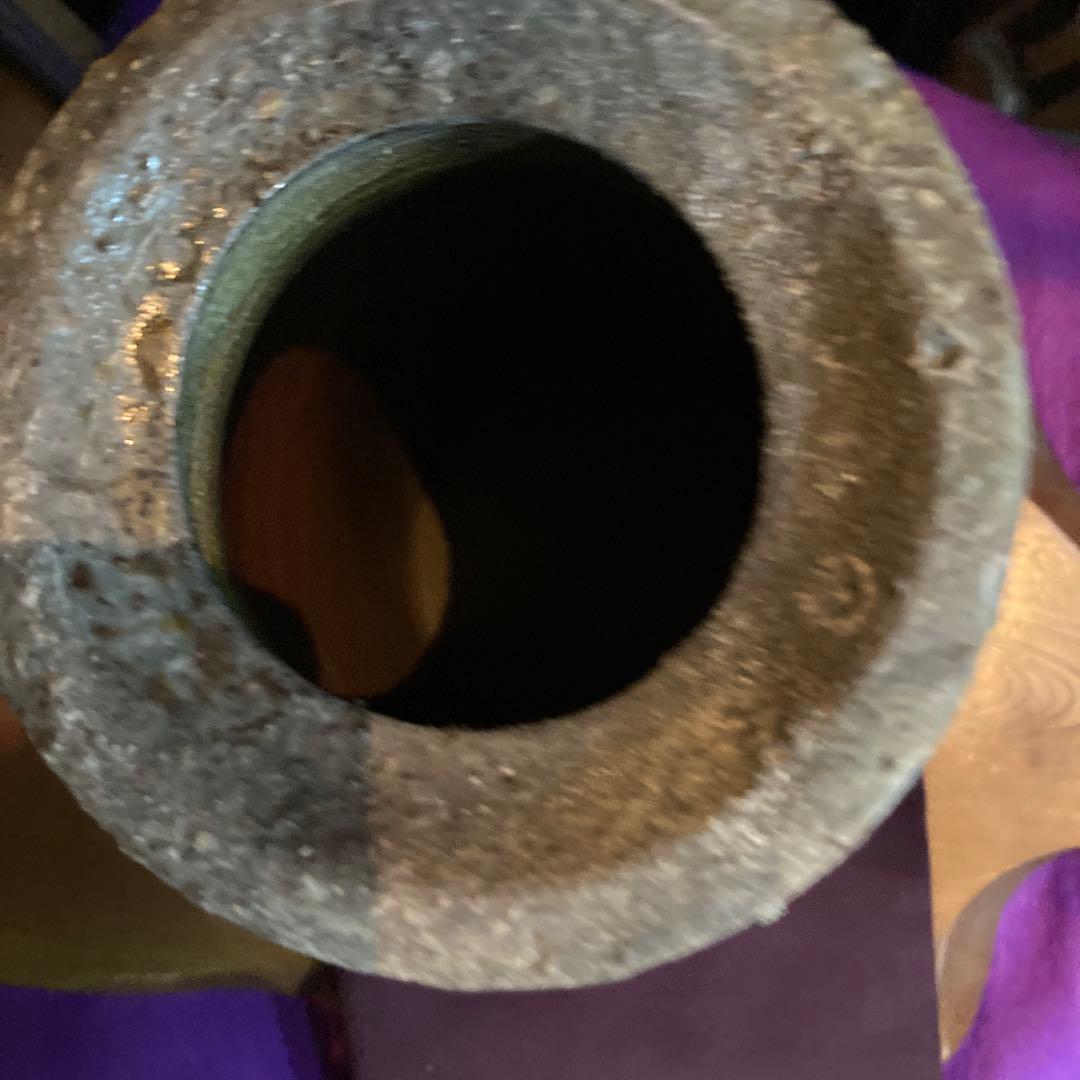 備前焼県重要無形文化財保持者松井輿之作窯変花入年末年始大売り出しです❣️