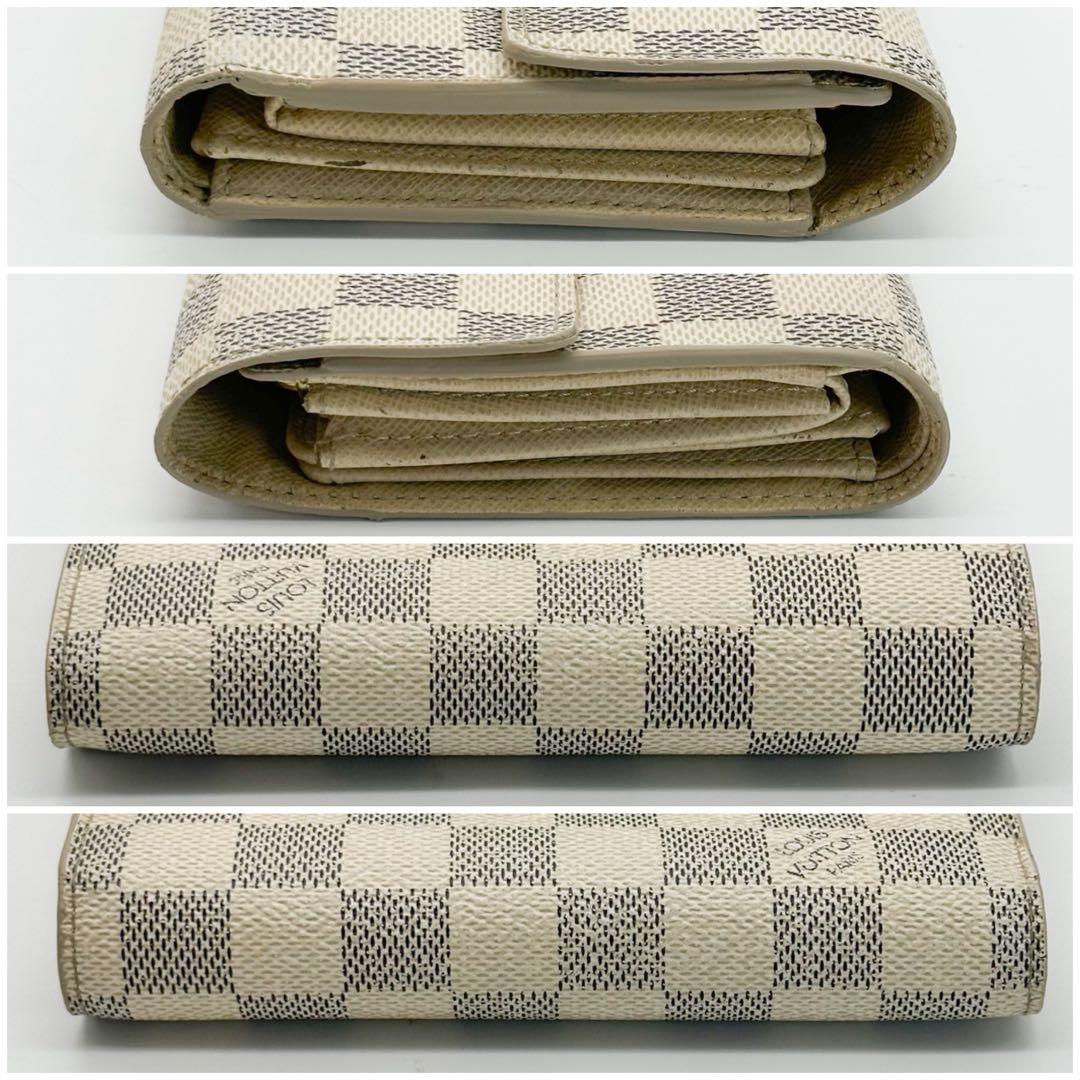 ルイヴィトン ポルトフォイユ アレクサンドラ ダミエ アズール 三つ折り