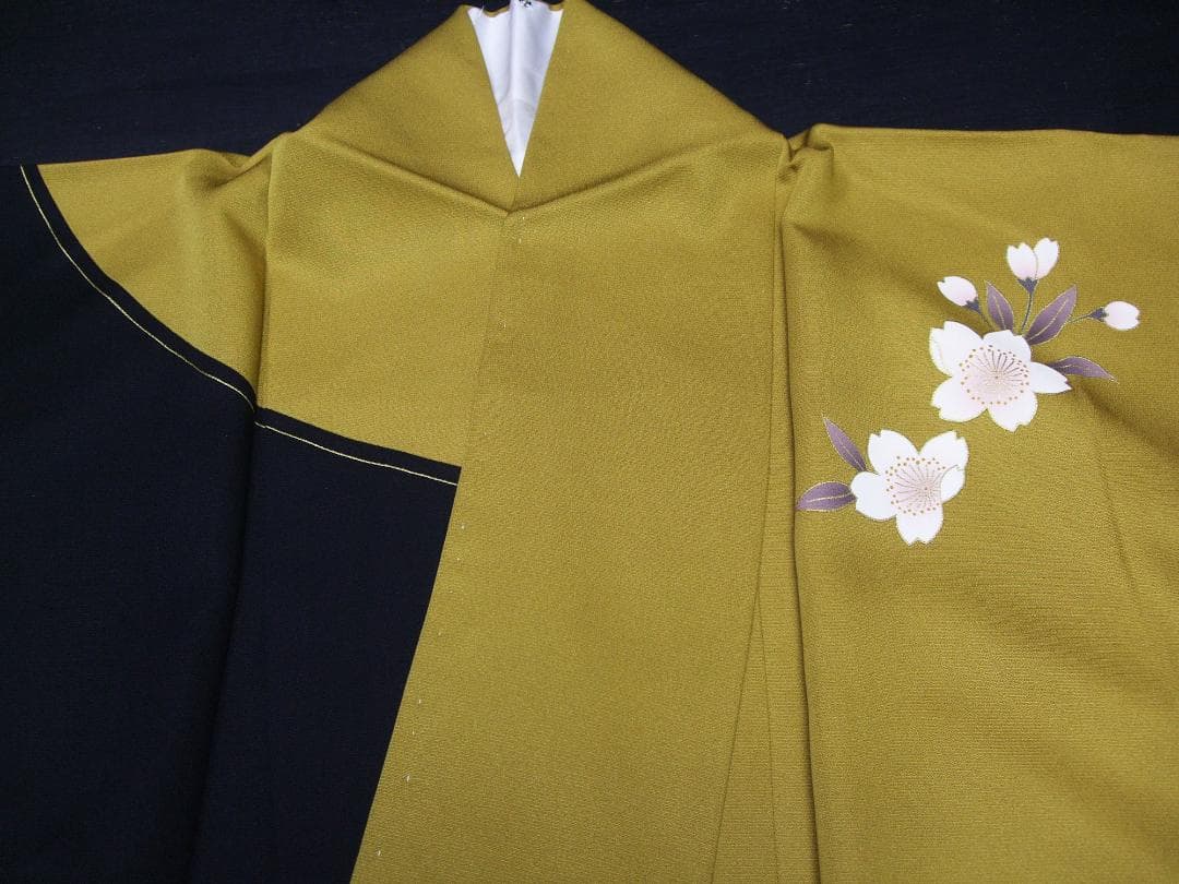桜尽くし モダン マスタード　西陣じゅらく袋帯　振袖フルセット　ｍ18 成人式