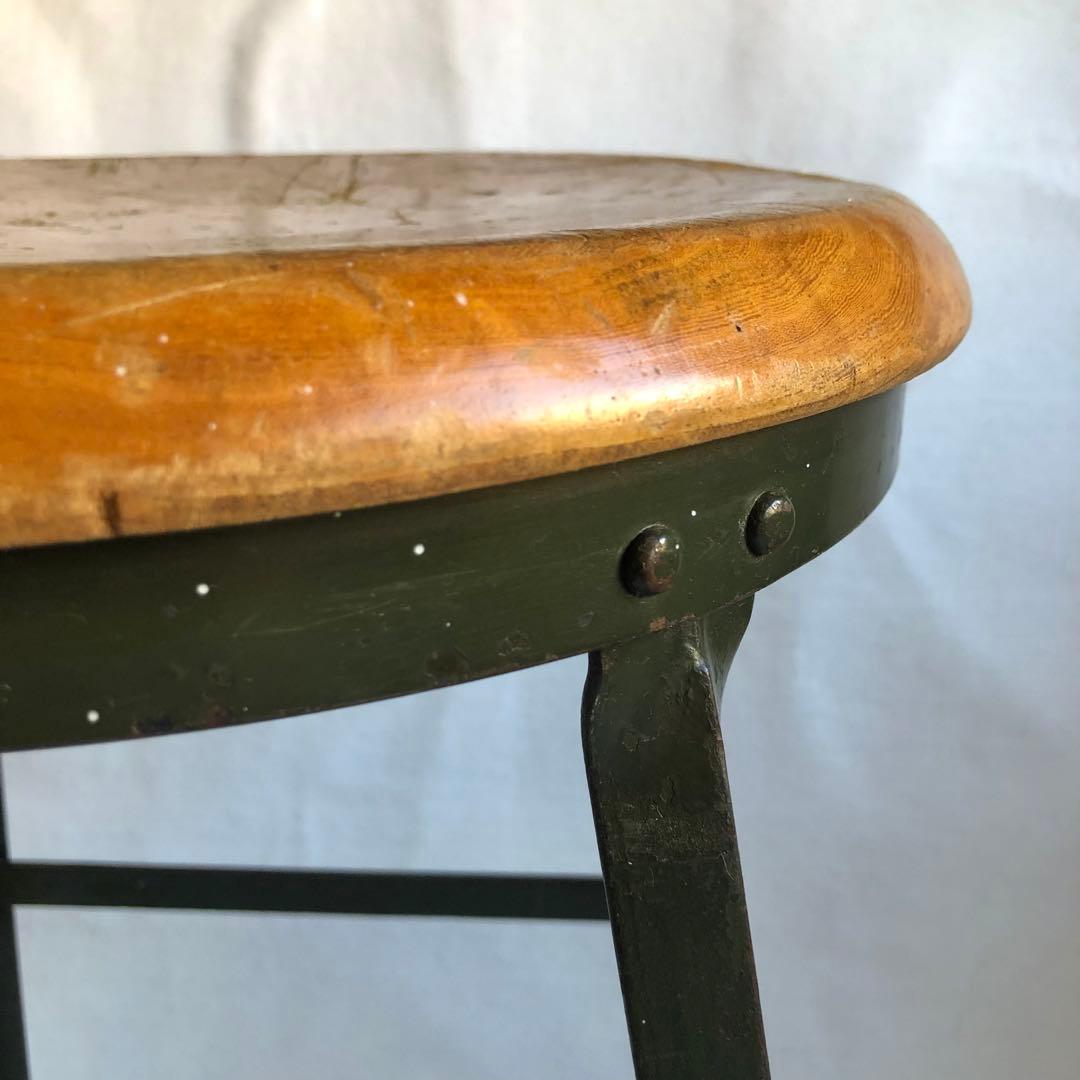 2点 ヴィンテージ オリジナル インダストリアル グランドビュー スツール