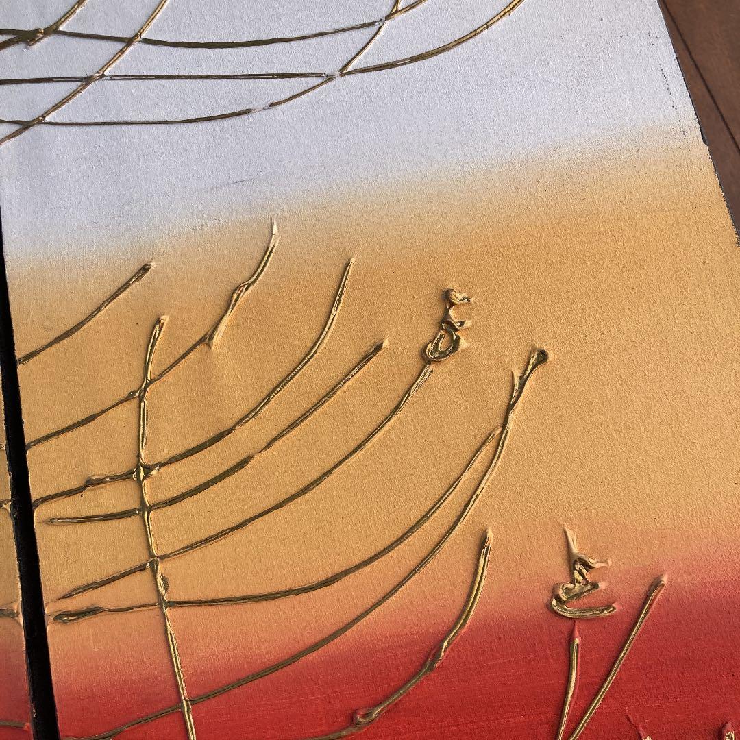 アート　3連　インテリア　開運　ハス　蓮　幸福