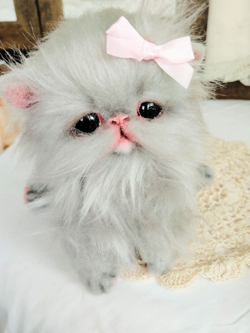 エキゾチックロングヘア♡子猫のリンちゃん♡アートドール♡ぬいぐるみ♡