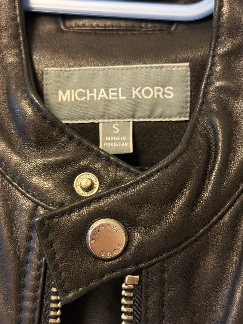 s*l様 MICHAEL KORS ブラックレザーシングルライダースジャケット