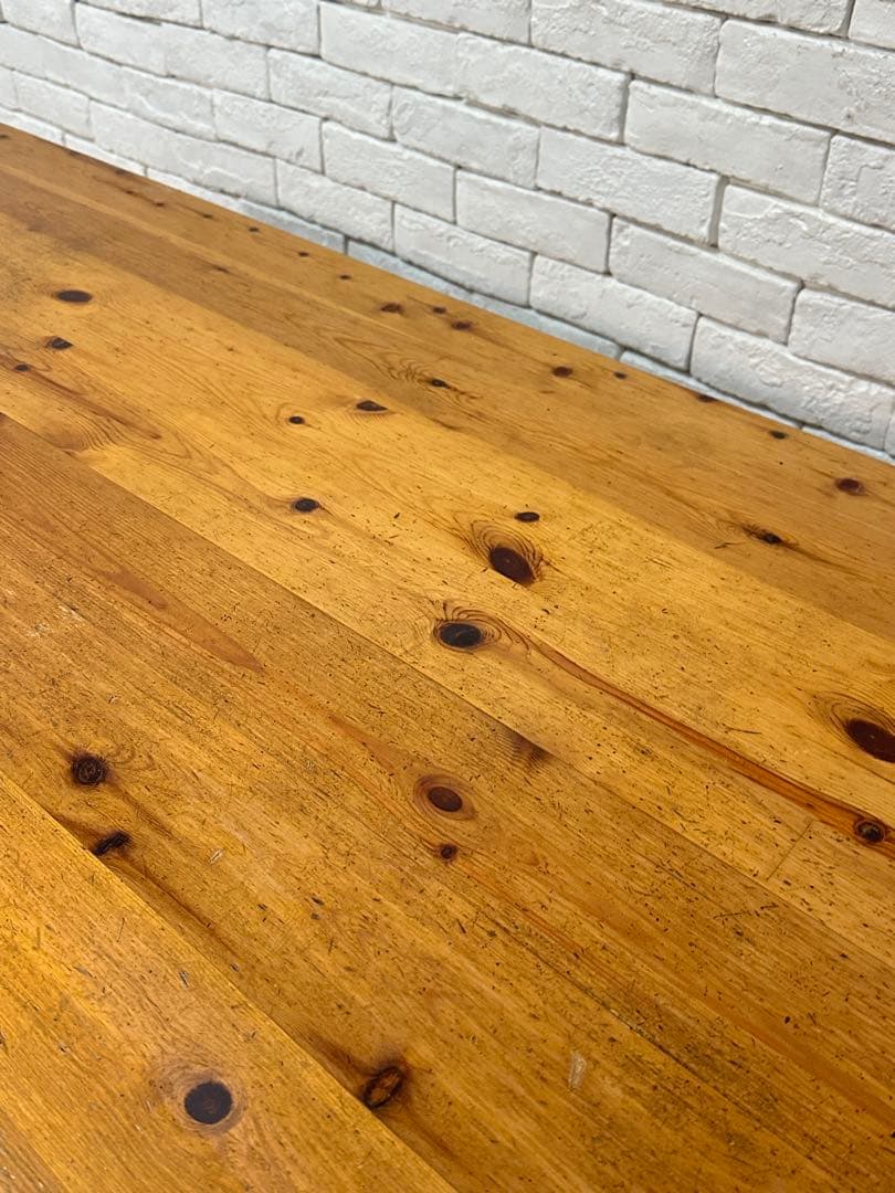 【東京都内23区配送無料】アンティーク　ダイニング　テーブル　木製　机　作業台