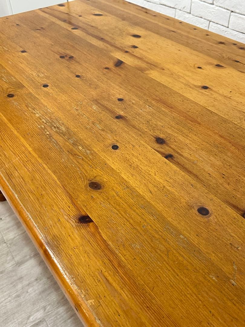 【東京都内23区配送無料】アンティーク　ダイニング　テーブル　木製　机　作業台