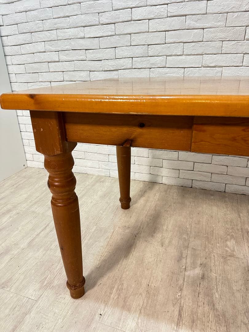 【東京都内23区配送無料】アンティーク　ダイニング　テーブル　木製　机　作業台