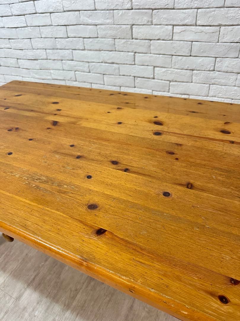 【東京都内23区配送無料】アンティーク　ダイニング　テーブル　木製　机　作業台