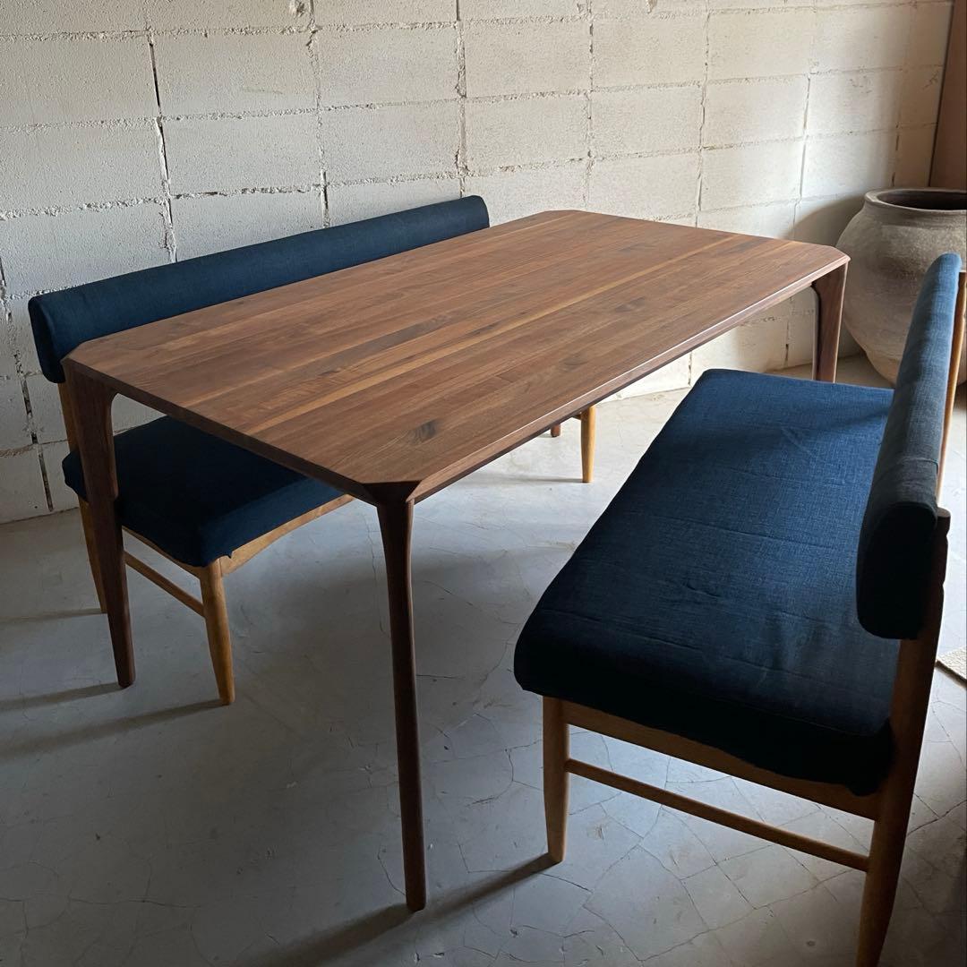 コスパクリエーション　天然木 ウォールナット 無垢材　ダイニングテーブル