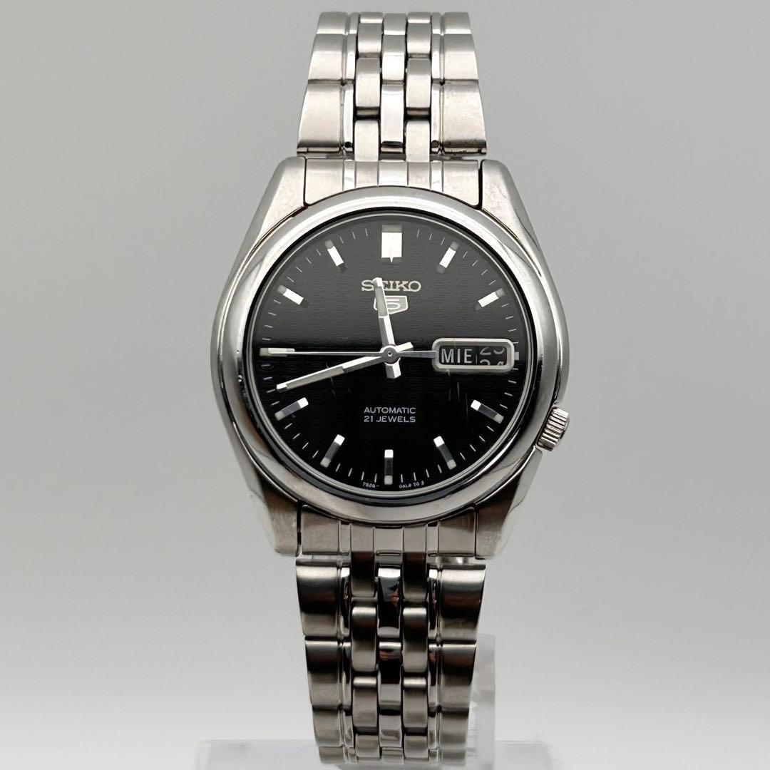 【稼働】SEIKO 5 セイコー 7S26-01V0 自動巻き 裏スケ メンズ
