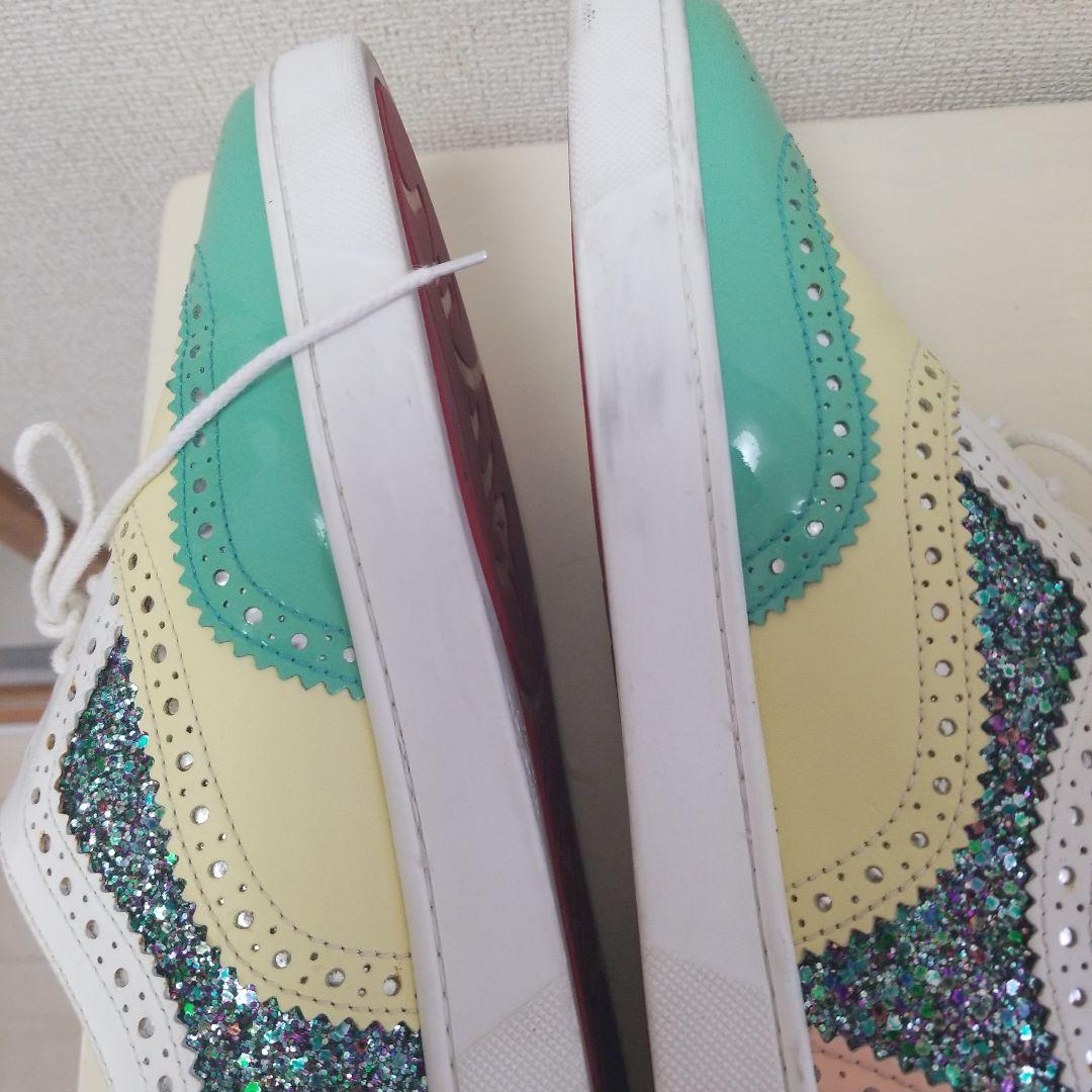 ターコイズ グリッター カジュアルシューズ　ルブタン