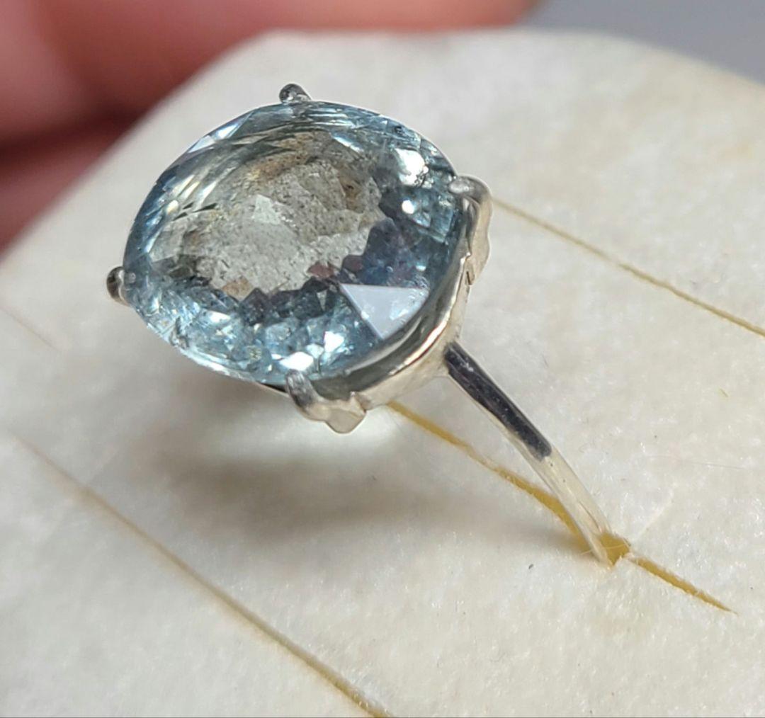 かるレインボーにピカピカシラー★非加熱ブラジル産アクアマリン★オーダー