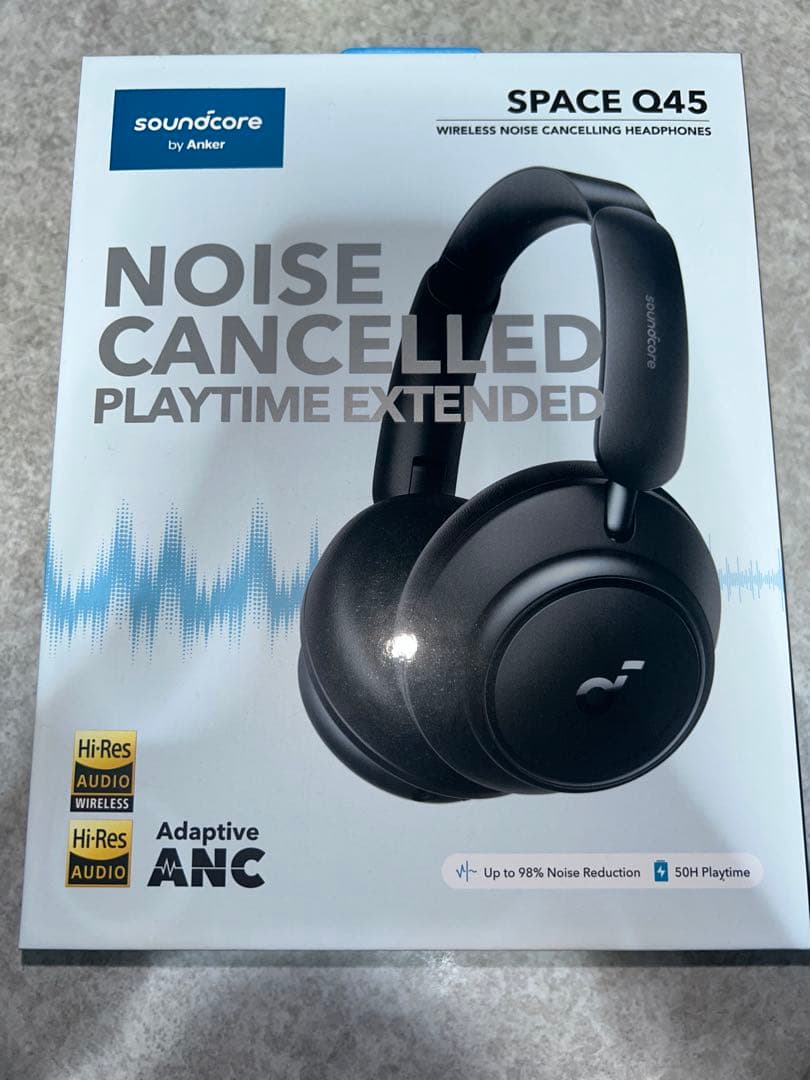 【美品】soundcore SPACE Q45 ワイヤレスヘッドフォン ブラック