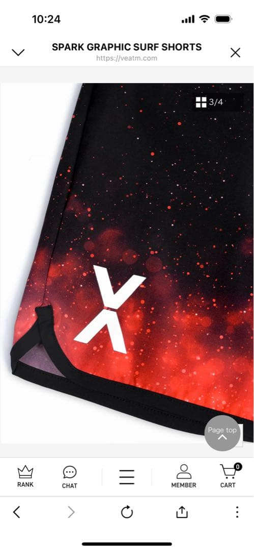 VEATM SPARK GRAPHIC SURF SHORTS L サイズ