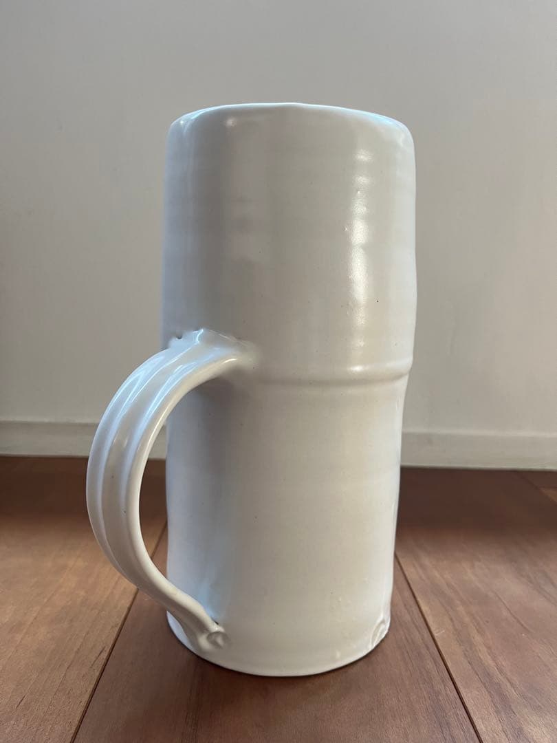 黒田泰蔵　白磁ピッチャー 木箱付き