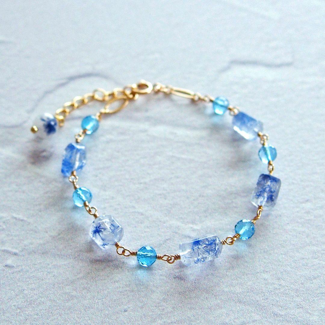 Kaya様　デュモルチェライトインクォーツ　ブレスレット　14kgf　他2点